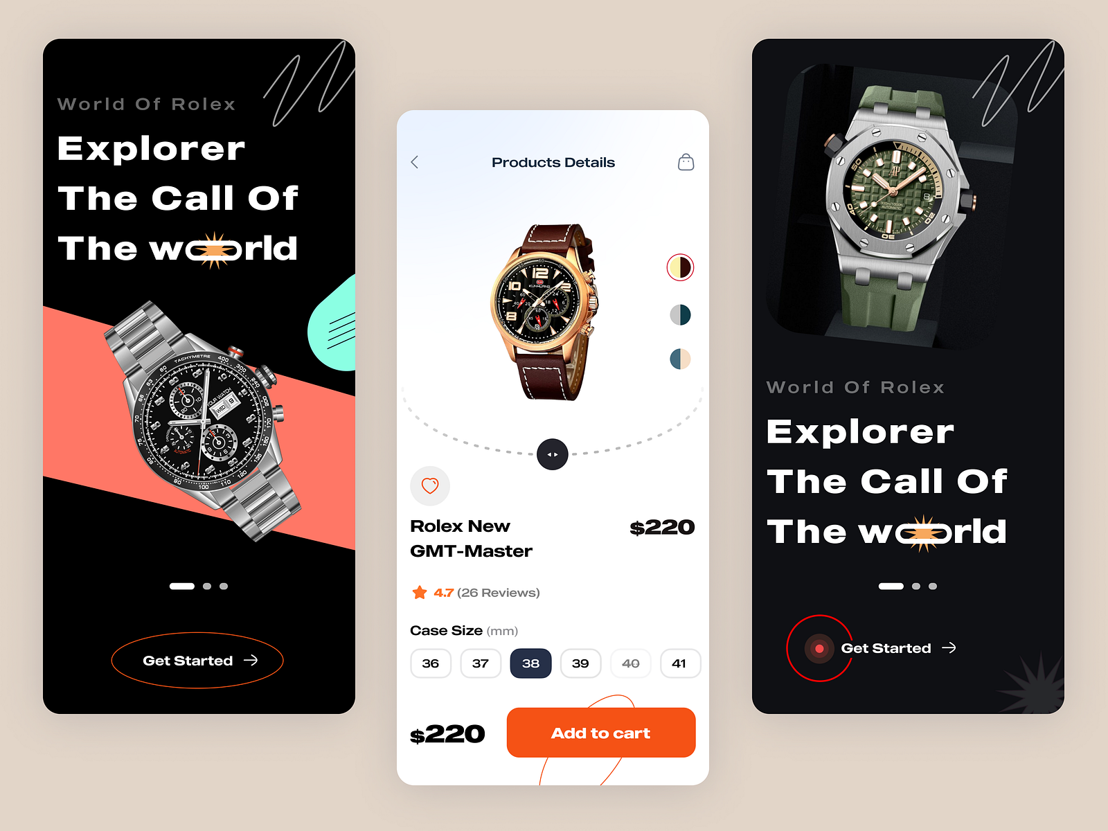 Watch collection app by Masud Rana on Dribbble