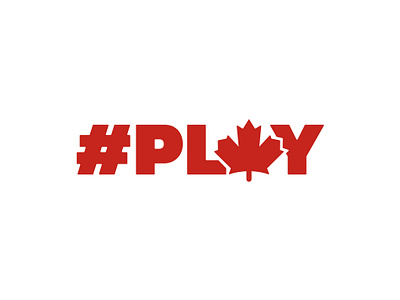 #PLAY brand branding design hashtag illustrator logo maple leaf soccer wordmark