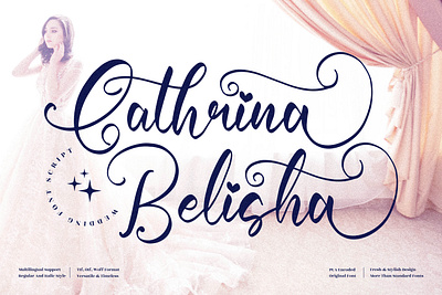 Cathrina Belisha - Beautiful Script Font 3d animation app branding design graphic design icon illustration logo motion graphics typography ui ux vector