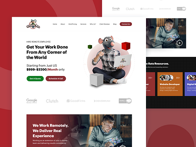 Creative Rats - Redesign agency website creative creative agency creativity homepage landing page