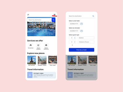 DailyUI 067 - Hotel Booking 067 dailyui dailyui 067 dailyuichallenge light mode mobile ui