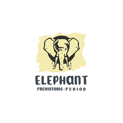 Elephant Prehistoric Period brand design branding creative design elephant graphic design identity illustration logo logo design logotype modern nature prehistoric vector