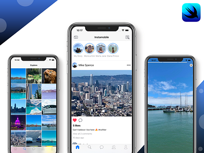 SwiftUI Instagram-like Clone app template chat feed feeds firebase flutter instagram mobile social socialnetwork stories swift swiftui