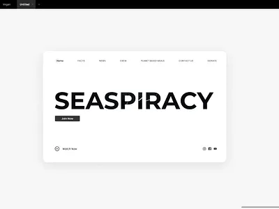 Seaspiracy Hero Design. animation branding designer front page graphic design hero page hero section plantbased sea seas ui ui ux ux vegan designer vegan webdesigner veganism web design website website concept