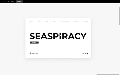 Seaspiracy Hero Design. animation branding designer front page graphic design hero page hero section plantbased sea seas ui ui ux ux vegan designer vegan webdesigner veganism web design website website concept