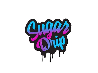 sugar drip logo a monogram dripping logo graphic design logo logo design typography logo