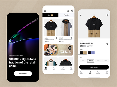 Fashion eCommerce App UI Design app clothes clothing design ecommerce fashion figma golo minimal mobile piqo design sajon shop shopping app store ui uiamjad uixninja ux