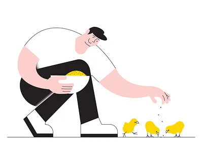 Chicken kindergarden springer vector