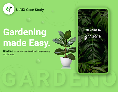 Gardeno: A UI/UX Case Study branding design illustration logo typography ui ui ux uidesign ux uxui