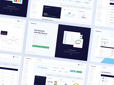 RevTech App app branding contact dashboard finance how it works interaction log in logo onboarding revenue revops services sign in statistic ui ux