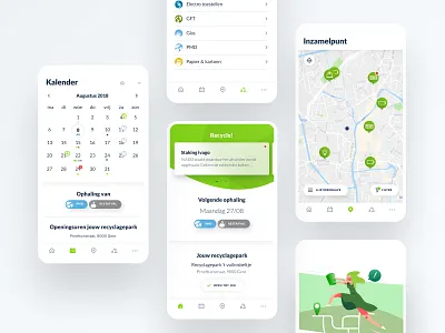 Recycle! app app design application branding design experience design green recycle recycling ui visual design