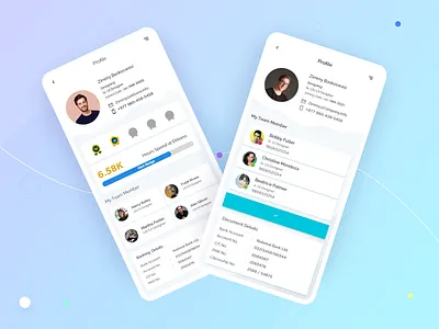 User Profile for Office App app badge blue design icon minimal model profile team member ui user user profile ux