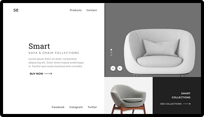 Landing page for furniture website design design ux illustration logo product design ui ux uxdesign