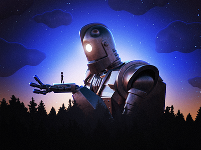 The Iron Giant 3d 3dart 3dillustration 3drender c4d cinema4d design illustration iron giant redshift robot