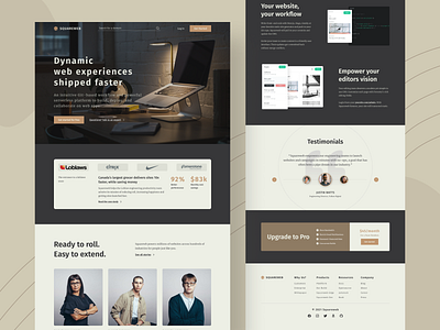 Squareweb - Saas Landing Page Concept design figma homepage landingpage saas typography ui ui design uiux ux ux design web design web ui website