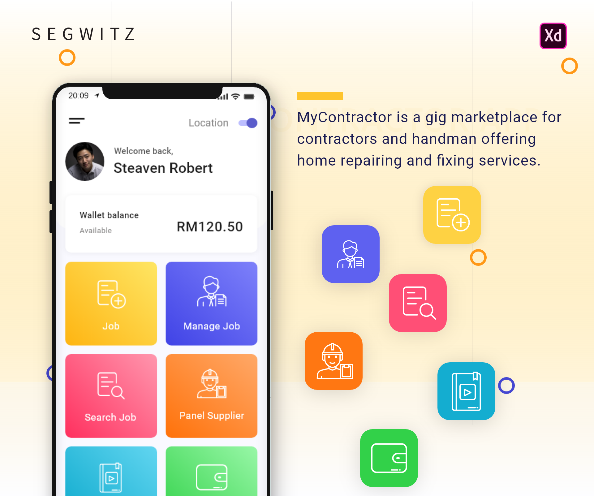 My Contractor App by Segwitz on Dribbble