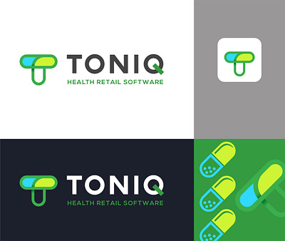 TONIQ | Pharmacy Software Logo brand identity branding design illustration logo logomark logos logotype