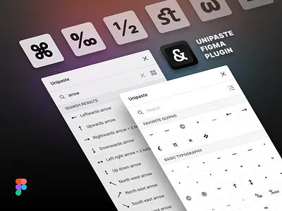 Unipaste Figma plugin ascii figma glyph list map plugin table utf8