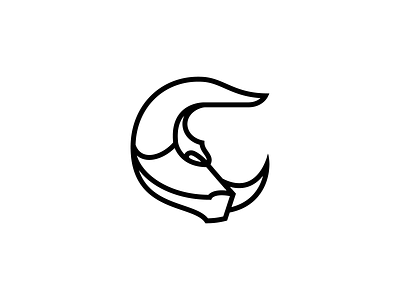 Bull + C animal animal logo branding buffalo bull c cattle horn icon identity letter line line art logo logo designer mark ox strong
