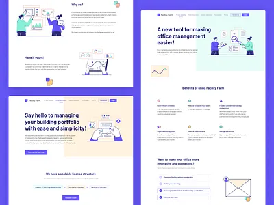 Product company website 2021 blue business flat flat design green illustrations pink product startup ui ux website