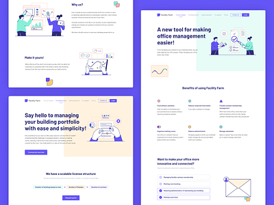 Product company website 2021 blue business flat flat design green illustrations pink product startup ui ux website
