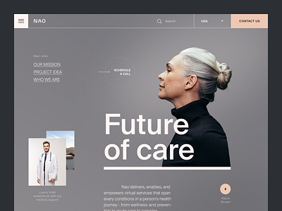 NAO Website design interface product service startup ui ux website