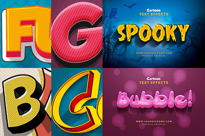 3D Cartoon Text Effects 3d 3d cartoon 3d text 80s animation branding cartoon comics design designposter graphic design illustration light logo logo text motion graphics