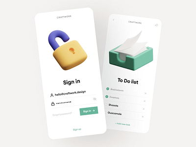 3D Things 🥰 3d app app design application colorful design docs folder holder illustration lock objects product security storytale superscene ui volumetric