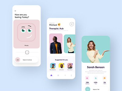 Mood App app branding creativity design mood product design therapist uiux