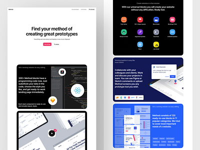 Method 5 💥 application craftwork design landing method react template ui vector web website wireframe