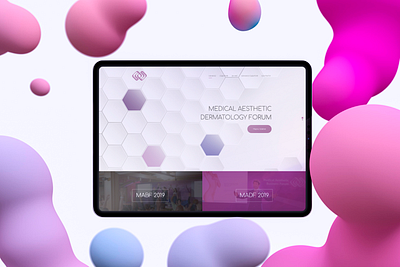 Medical Aesthetic Dermatology Forum - web design - visualisation dermatology design forum medical ui ux website