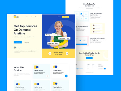 On Demand Service Website delivery food logistic on demand service ui ui ux ui design ux uxdesign web design website