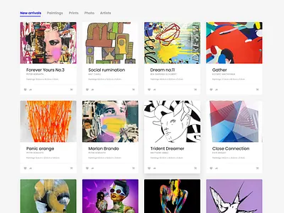 Artshop concept concept design minimal ui design