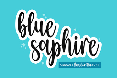 Blue Saphire - Handwritten Font branding calligraphy design font illustration type design typeface typography