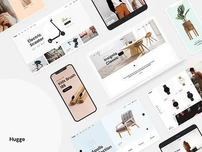 Hugge - Elementor WooCommerce Theme design modern theme uiux woocommerce wordpress