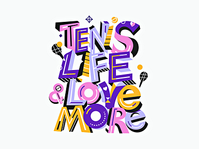 Tenis life ✦ belcdesign flatdesign letters logo patrykbelc tenis typo typocustom typography vectors