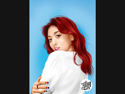 Speed painting of Jihyo of Twice 10 digital painting girl twice