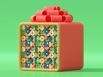 Gift Box Icon 3d 3dart 3ddesign 3dicon 3dmodeling art box branding c4d cinema4d design gift icon illustration logo redshift render ui vector web