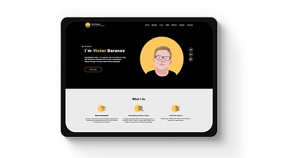 CV for JS Developer branding herosection illustrate jsdeveloper landingpage personalsite ui vector webdesign