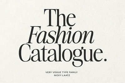 The Very Vogue Serif in action. bold editorial fashion feminine font glamourous italic magazine serif style stylish type type layout typography