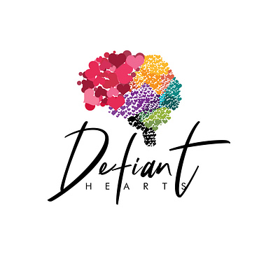 Defiant Hearts logo design illustration logo