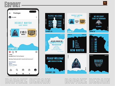 Feed Instagram Esport design feed illustration