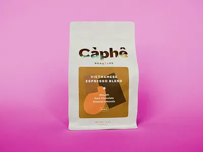 Càphê Roasters - Coffee Packaging branding coffee gold foil identity illustration packaging philadelphia typography vietnamese