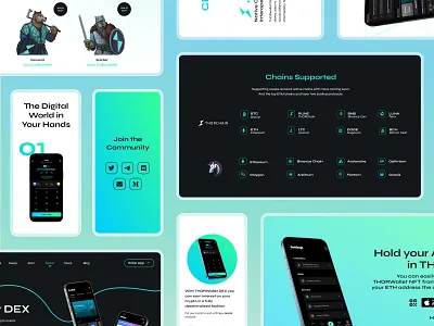 THOR Wallet Web Design Mobile Version crypto crypto wallet design mobile website promo website saas saas company ui ui design ui design studio ui designers ui ux user interface ux web web design web design studio web designers website website design