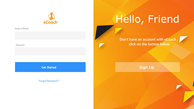 sign in page desktop login ui