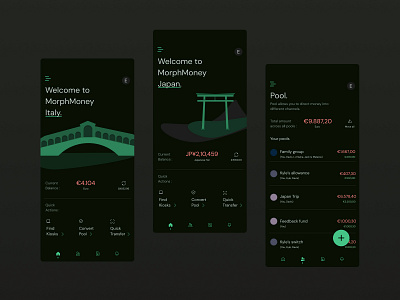 MorphMoney design digital currency finance minimal ui