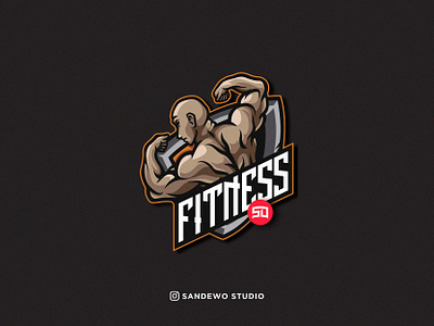 Muscle Gym Mascot Logo awesome awesome creative logos branding design esportlogo fitness gym gymlogo illustration logo logodesign logotype man mascotlogo muscle musclelogo vector