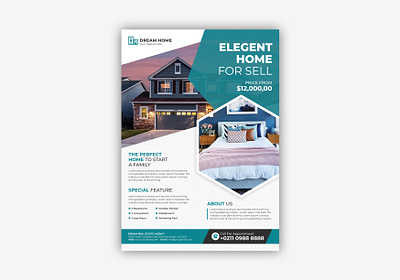 Real Estate Flyer Template branding graphic design newspaper photoshop