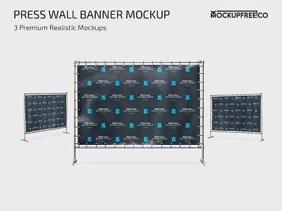 Press Wall Banner Mockup banner design mockup mockups outdoor presswall product psd template