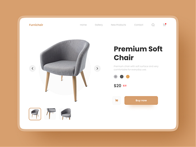 Furnichair - Detail page app branding clean design detail page explorations graphic design illustration minimal uiux ux web webdesign